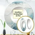 thumbnail image 3 of Designart "Gentle Toned Simplistic Ocean Swell" Coastal Beach Black Large Round Mirror - Round Office Mirror Wall Decor - Coastal Round Printed Mirror - 29" x 29", 3 of 6