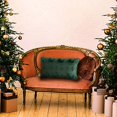 thumbnail image 5 of Puntoco Funda de almohada navideña con diseño de trineo de nieve y árbol de Navidad, bordada, para sala de estar, sofá, decoración de fiestas navideñas, 1 unidad, 5 of 5