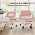 thumbnail image 4 of Silla de Oficina Rosa FurnitureR con Tela Sherpa, 4 of 8