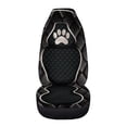 thumbnail image 3 of Uourmeti Black Paw Print Design Front Car Seat Cover Wear Resistant Seat Covers for Cars Soft Long Lasting 1 Pieces Set Compatible with Auto Vehicle, 3 of 6