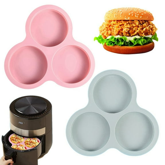 Reusable Silicone Mold Air Fryer Egg Pan Cakes Dessert Baked Goods Tools Blue