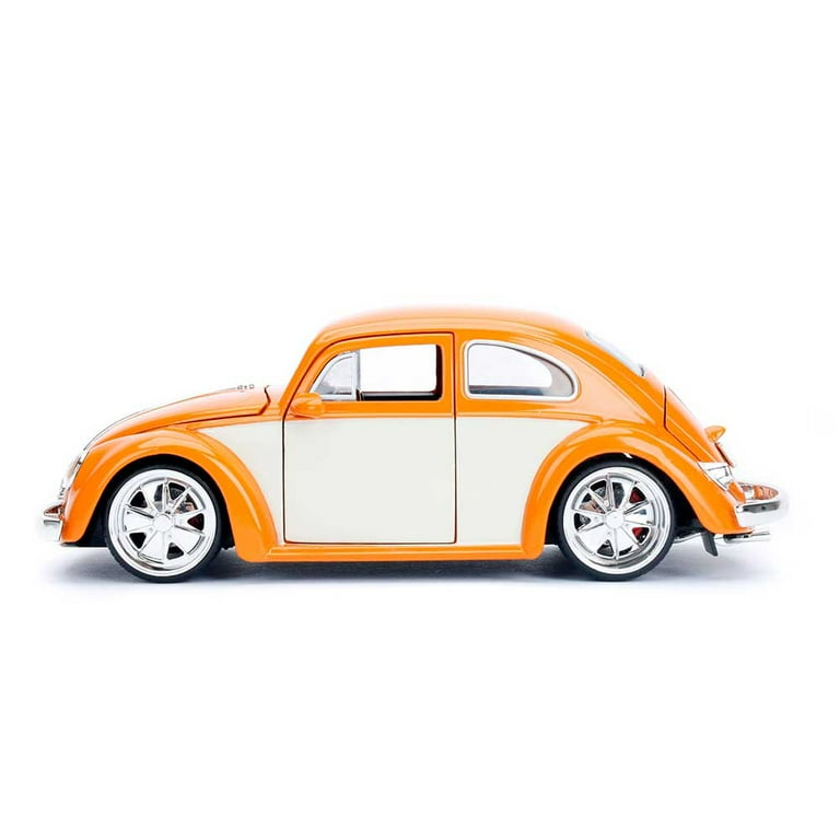 1959 Volkswagen Beetle Orange and Cream Bigtime Kustoms 1/24