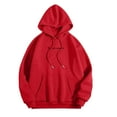 thumbnail image 4 of felwors Unisex Oversized Hoodie with Inspirational "Dear Person Behind Me" Back Graphic - Casual Pullover Sweatshirt Red, XXL, 4 of 4