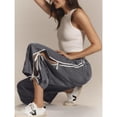 thumbnail image 5 of Lentta Parachute Pants for Women Elastic High Waist Full Twist Hiking Cargo Pants Trousers, 5 of 8