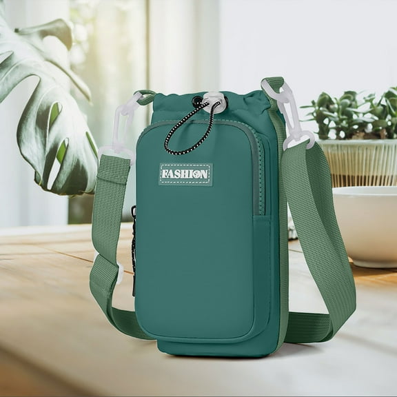 kcavykas Outdoor Travel Bag Portable Water Bottle Holder Lightweight Crossbody Bag for Women Multi-Functional Mobile Storage Hiking, Camping, Daily Use