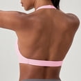 thumbnail image 5 of SPZTSX Women's Seamless Halter Crop Bra - Padded Open Back Low Impact Yoga & Gym Top, 5 of 6