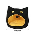 thumbnail image 3 of Cozy Cat Bed Warm Cave Nest for Indoor Cats & Small Dogs, 13 x 13 Inches, Super Soft Calming Anti-Anxiety Pet Bed, Kitty Shape Puppy House, Black, 3 of 8