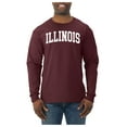 thumbnail image 2 of Wild Bobby State of Illinois College Style Men Long Sleeve Shirt, 2 of 6