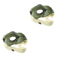 thumbnail image 4 of stanreset Fun Cartoon Dinosaur Mask Costume Accessory for Kids Festivals and Birthdays Open Mouth Green 2Set, 4 of 4