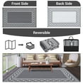 thumbnail image 3 of Twister.CK Outdoor Rug 8' x 10' Waterproof Patio Rug, Reversible Plastic Outside Carpet for RV Camping Deck Balcony Porch, Gray, 3 of 7