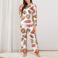 thumbnail image 2 of Pajama Sets for Women 2 Pcs, Conch Shell No.J914 Button Down Long Sleeve Sleepwear Lounge PJ Sets, 2 of 6