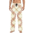 thumbnail image 2 of Fewfanhot Men's Plaid Pajama Pants - Casual Print Loose Fit Elastic Waist Lounge Pants with Pockets for Home Wear, 2 of 9