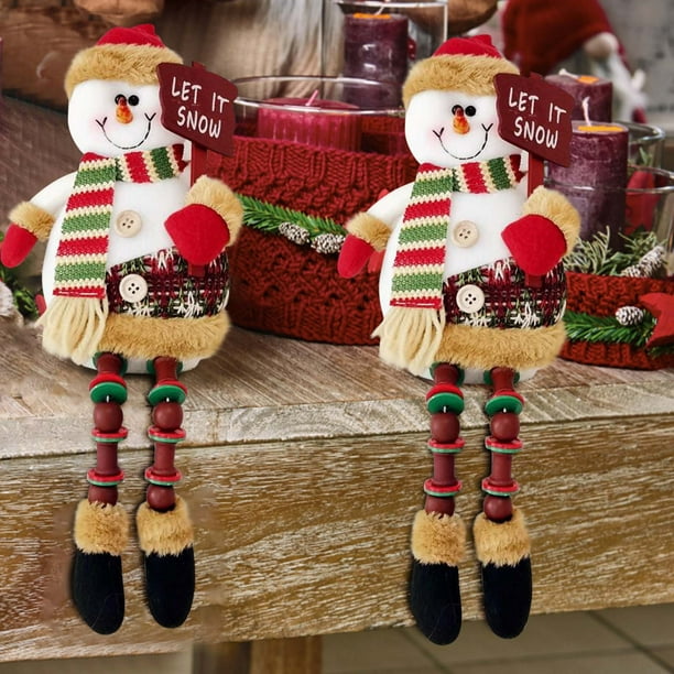 Juguetes de piscina, juguetes para bebés, juguetes para niños pequeños Muñeco de nieve de Papá Noel de Navidad, muñeco de peluche suave