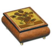 Gorgeous Graceful Butterfly With Ribbon Outline Wood Inlay Music Box, Music Selection - Under the Sea (The Little Mermaid) - SWISS