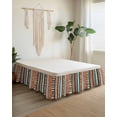 thumbnail image 2 of Bohemian Patterns Ruffle Bed Skirt King Size Retro Seamless Stitching Adjustable Elastic Dust Bed Skirts Wrap Around Bedskirt Wrinkle Free Easy Fit with 16 Inch Drop, 2 of 8