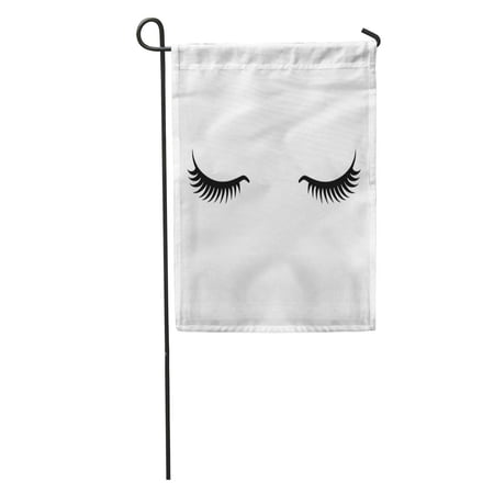 SIDONKU Lash Eyelashes Eye Girl Close Makeup Beauty Garden Flag Decorative Flag House Banner 12x18 inch
