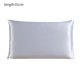 thumbnail image 1 of Funda de almohada de seda de morera Funda de almohada transpirable de 2 lados Funda de almohada de color sólido para la piel del cabello, Gris plateado, 51x91cm kenally HA003379-36, 1 of 7