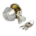 thumbnail image 5 of Unique Bargains House Bedroom Door Metal Security Deadbolt Lock Sliver Tone w Keys, 5 of 5