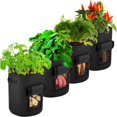 thumbnail image 1 of Bolsas para plantar patatas, 4 bolsas no tejidas de 10 galones, bolsas para plantar plantas, adecuadas para plantar bolsas de patatas, tomates, zanahorias dulces (negro), 1 of 1
