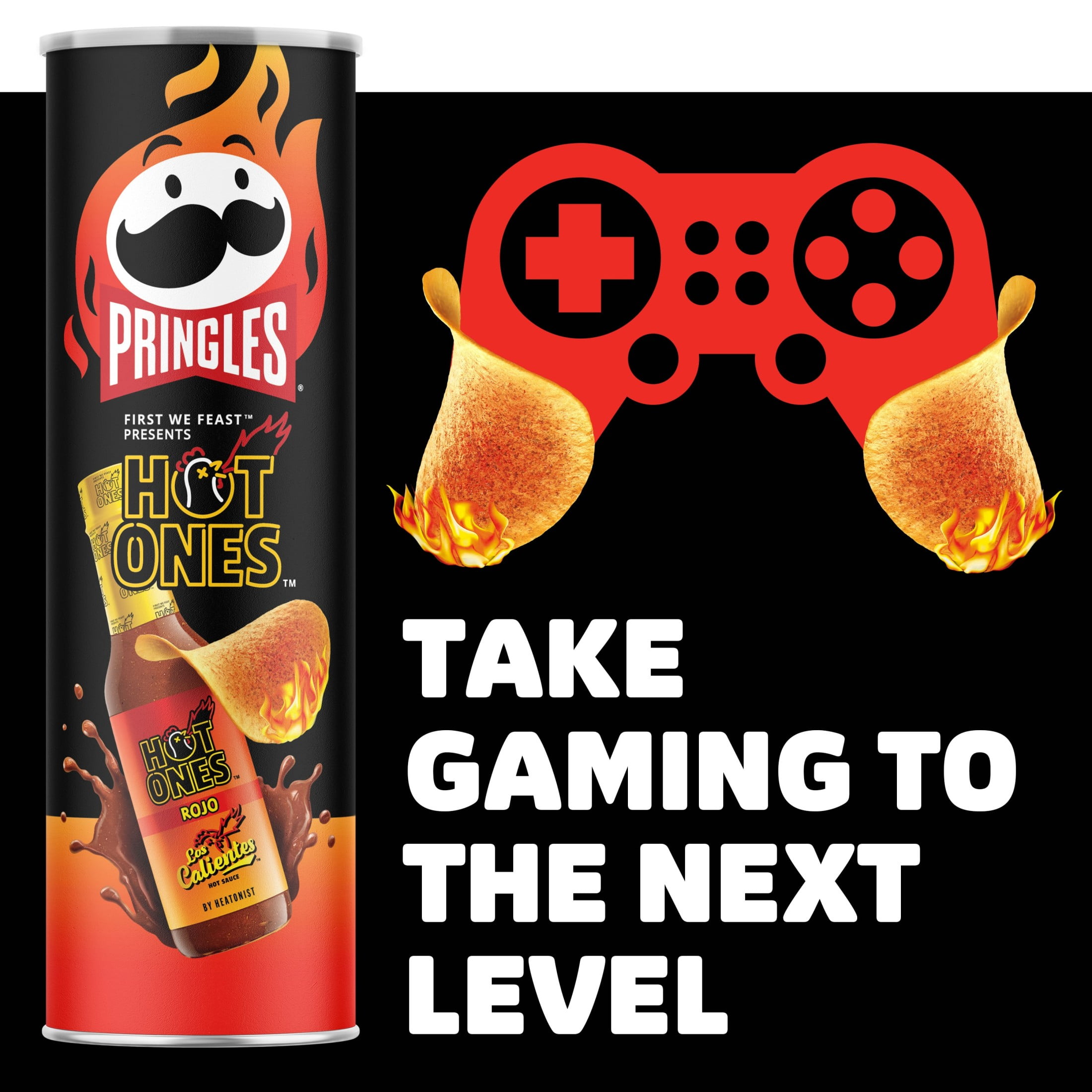 (14 pack) Pringles Rojo Potato Crisps Chips, Lunch Snacks, 5.5 oz Canister