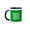 Black/White, variant on 3drose, Days of the Week Series of Patterns. Thursday. Green Color, 11oz Two-tone Black Mug