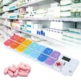 thumbnail image 4 of Organizador de medicamentos de viaje con 14 rejillas y temporizador a prueba de humedad, 4 of 8