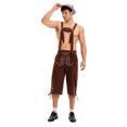 thumbnail image 1 of Munich Oktoberfest Clothing Men's Plaid Shirt Overalls Suit Stage Performance Clothing, 1 of 2