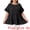 Black, variant on Women's Plus Summer Tops Crew Neck Ruffle Short Sleeve Tiered Swiss Dots Blouses 1X Dark Blue