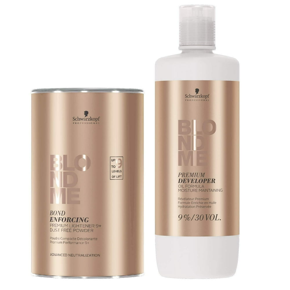 Schwarzkopf BLONDME Premium Lightener 9+ & Developer 9/ 30 Volume DUO