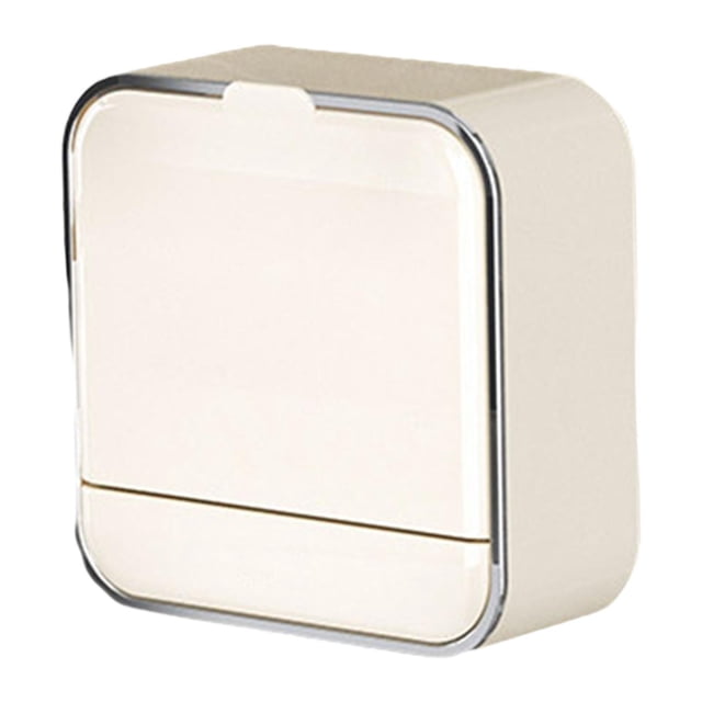 Jabonera para pared de ducha con bandeja de drenaje, impermeable, a prueba de polvo, jabonera Blancos crema
