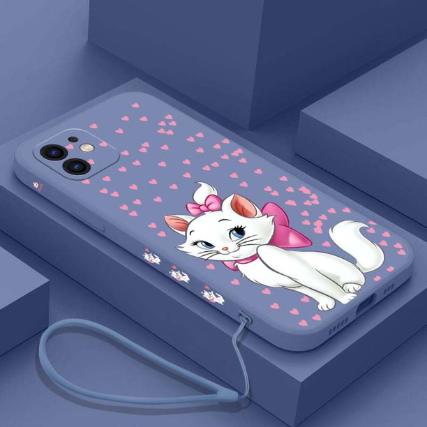 Disney-funda de teléfono con correa de mano para Xiaomi, carcasa con diseño de gato María para modelos Redmi Note 11, 10A, 10, 10S, 9, 8, 7 Pro Plus, 10C, 9A, 9C, 9T, 4G y 5G zhangmengya LED