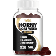 Horny Goat Weed Gummy - Great Taste Same Energy w/ Maca & L-Arginine - Pectin Based | 60 Vegan Gummies