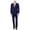 Blue - navy, variant on Nick Graham Mens Slim-Fit Stretch Two Button Formal Suit, Red, 46 Long / 39W x 32L
