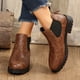 thumbnail image 5 of NECHOLOGY Botas Mujer Adulto Femenino Zapatos Botines mujer Botas de tacón grueso con cabeza redonda y estampado de leopardo británico a la moda para mujer (Brown, 6.5), 5 of 7