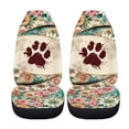 thumbnail image 4 of Jeiento Cute Paw Front Car Seat Cover Automobile Seat Cover Sets Boho Flower 2 Pack Cars Accessories Interior Decor Front Seat Protectors Fit Truck SUV Sedan, 4 of 7