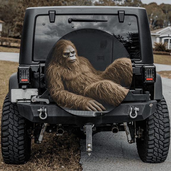 Lotusprinthandmade Bigfoot Spare Tire Cover Without Backup Camera Hole, Bigfoot Spare Tire Cover