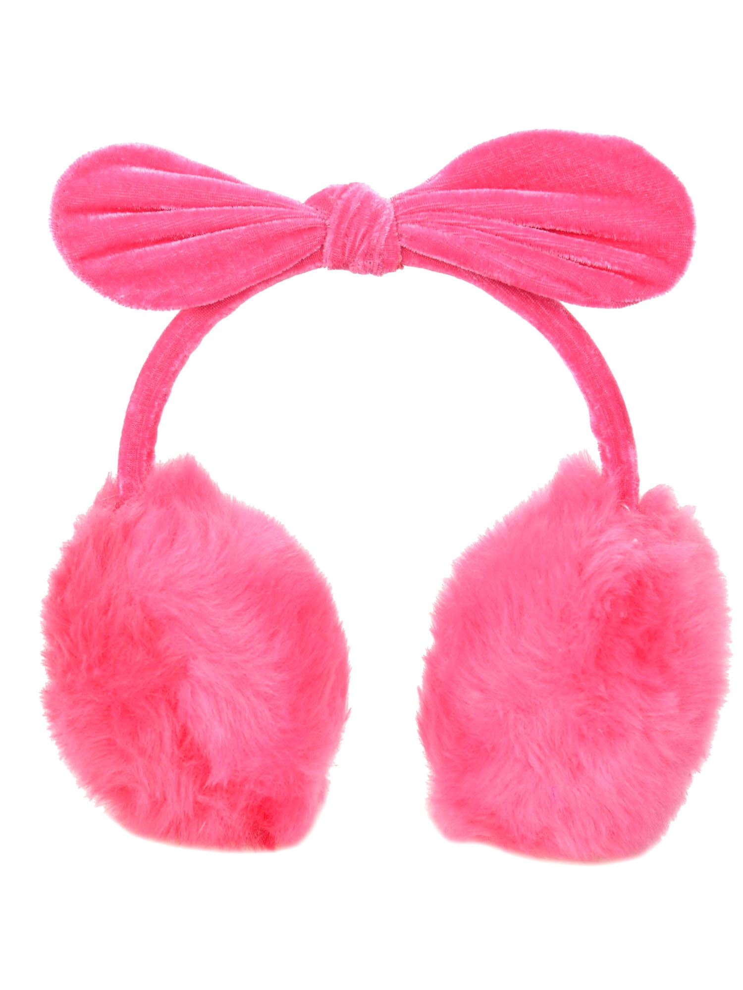 Kids Girls Winter Warm Faux Fur Plush Patterned Earwarmer Knitted Earmuffs 
