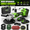 Green angle grinder upgraded dual electric toolbox, variant on Green Cordless Angle Grinder, Handheld Grinding Power Tool