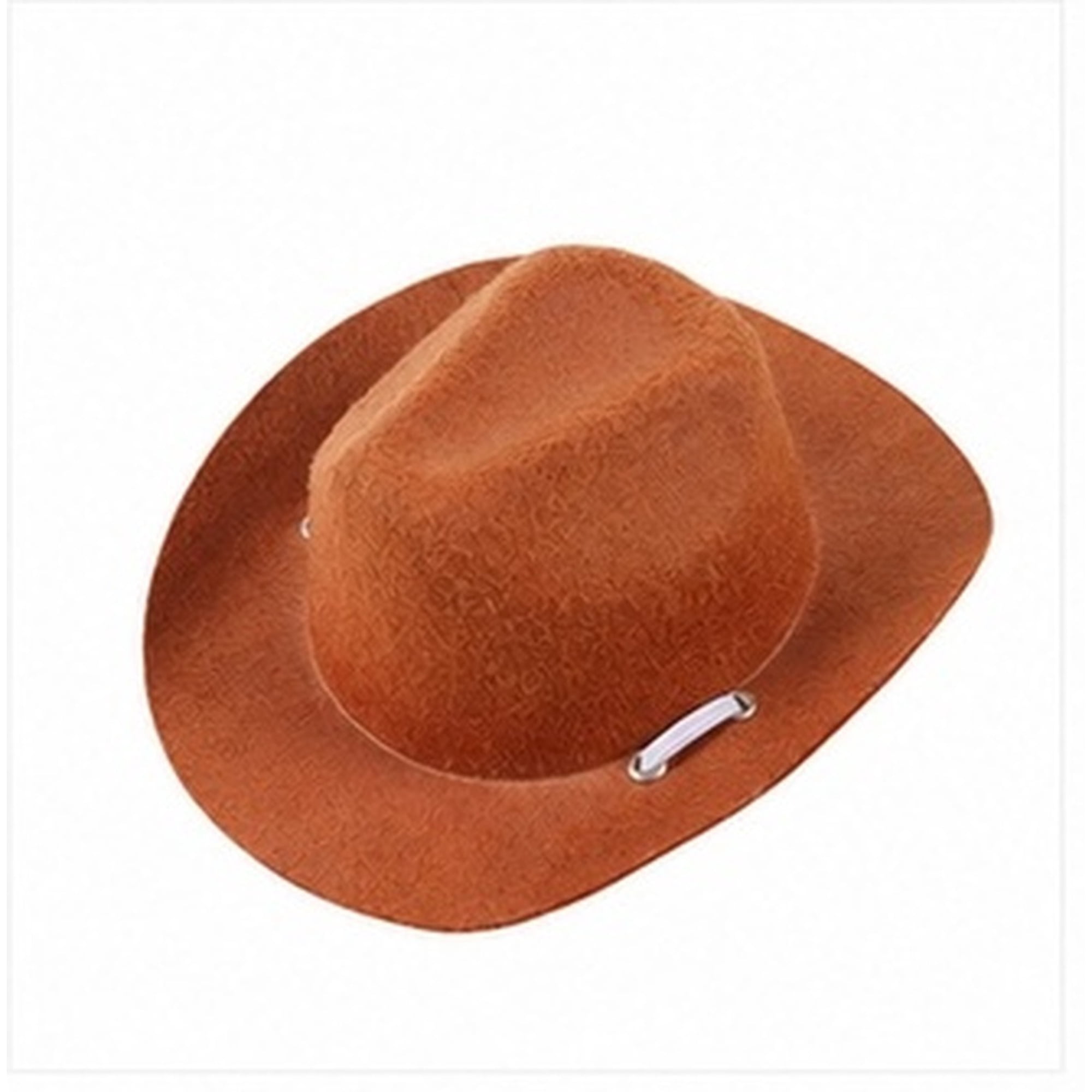 Greenadscape Western Dog Accessories Chocolate Round Brim Hat for Pet Outdoor Activities 1PC