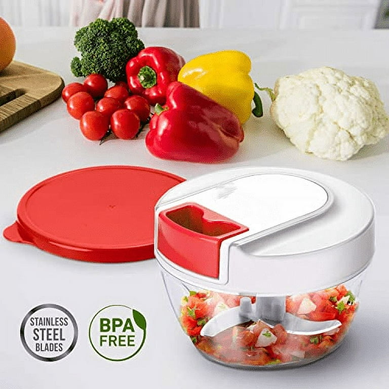  Smile mom Salad Spinner Large 4.2 Quart Lettuce Spinner  Vegetable Washer with Bowl Rotary Handle，Smart Lock Lid，Compact Storage and  Easy Draining BPA FREE （Red） : Everything Else