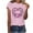 Pink, variant on CFLVAEK Breast Cancer Awareness T Shirts for Women Plus Size Short Sleeve Tshirts Loose Fit Crewneck Tshirt Pink Ribbon Graphic Tees for Cancer Survivor Gifts XXL