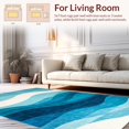 thumbnail image 2 of ODIKA 4' x 6' Machine Washable Non-Slip Area Rug, Contemporary Wave High Traffic Rug, Blue, 128059, 2 of 7