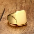 thumbnail image 2 of Black/Gold/Silver Big Square Band Men's Stainless Steel Polished Ring Size 7-14, 2 of 9