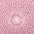 thumbnail image 4 of Noble House Round Texture Fabric Pouf, Pink, 4 of 5