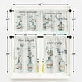 thumbnail image 3 of Farmhouse Floral Kitchen Window Curtains Valance and Tier Set 36 Inch, Watercolor Flower Vase Inspirational Quote 3 Piece Window Treatment Tiers Country Wooden Kitchen Decor Drapes, 3 of 6