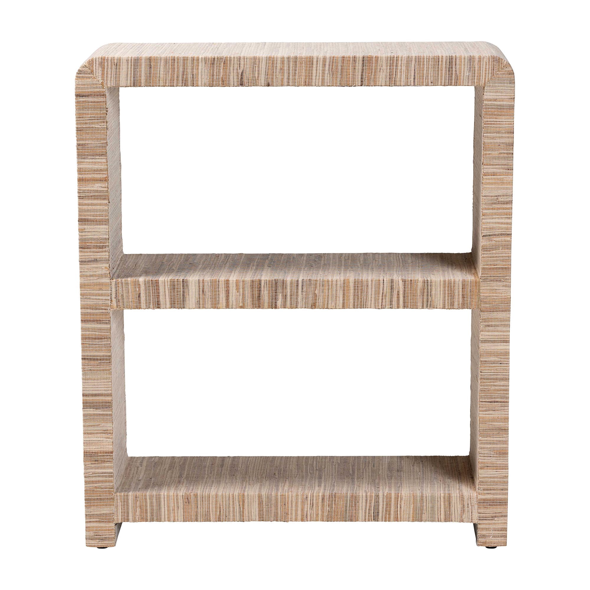 bali & pari Lucy Boho Bookshelf, 2-Shelf, Natural