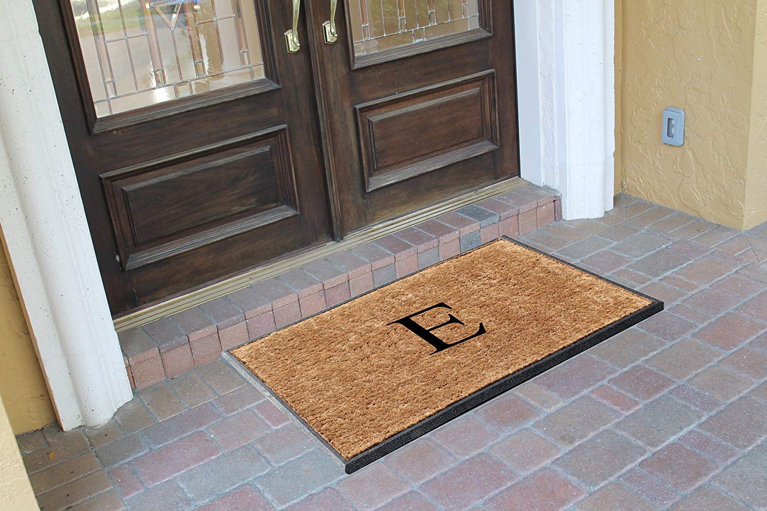 A1HC First Impression 30 in. x 48 in. Rubber and Coir Molded Double Monogrammed Door Mat