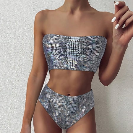 Lady Women Splicing Push-Up Bra  Two Piece Bikini Set  Beach Swimsuit  Comfortable Seamless  Full Coverage  Underwire Support  Quick Dry  Fashion Swimwear  One Piece Swimsuits for Women  Sopatenor