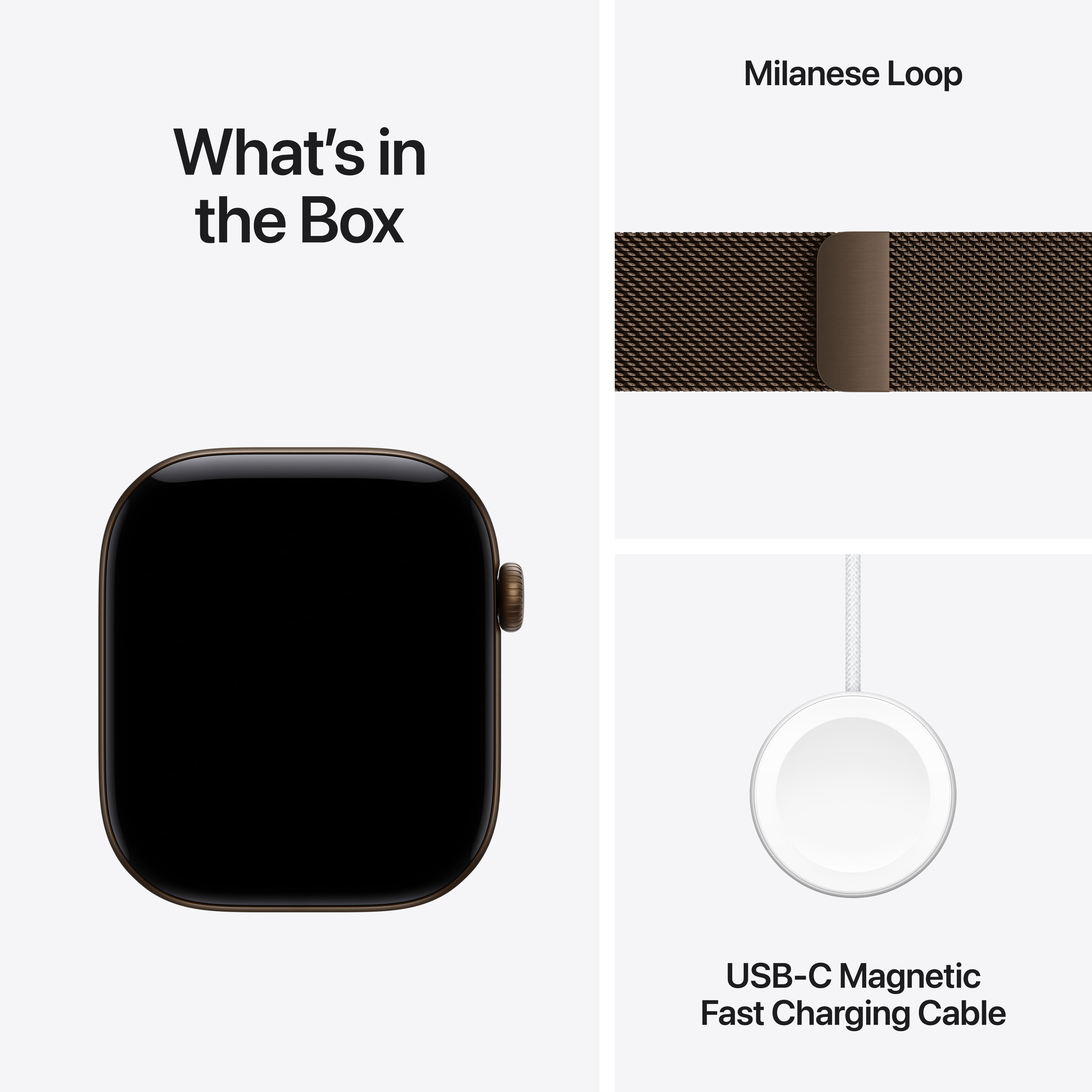 Apple Watch Series 12 GPS + Cellular 46mm Dark Bronze Aluminum Case with Dark Bronze Milanese Loop - M/L