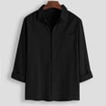 thumbnail image 5 of Miluxas Men's Long Sleeve Sun Protection Shirt UPF 50+ UV Quick Dry Cooling Fishing Shirts for Travel Safari Camping Black 8(XL), 5 of 9